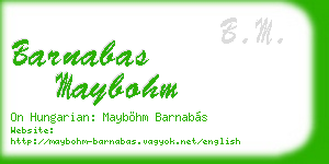 barnabas maybohm business card